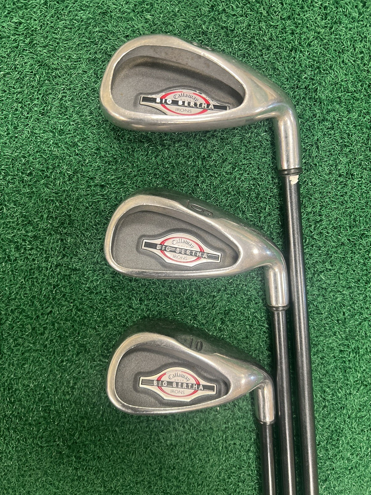 2002 Callaway Big Bertha 6-8-10 Irons Firm Flex Graphite Shafts Men's Right Hand