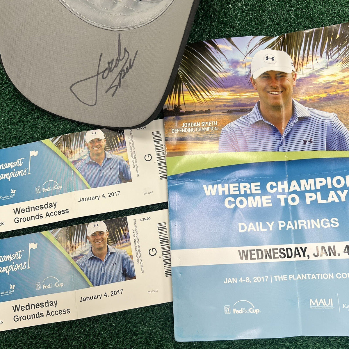 Jordan Spieth Signed Autographed Tournament of Champions Hat Cap Kapalua Golf