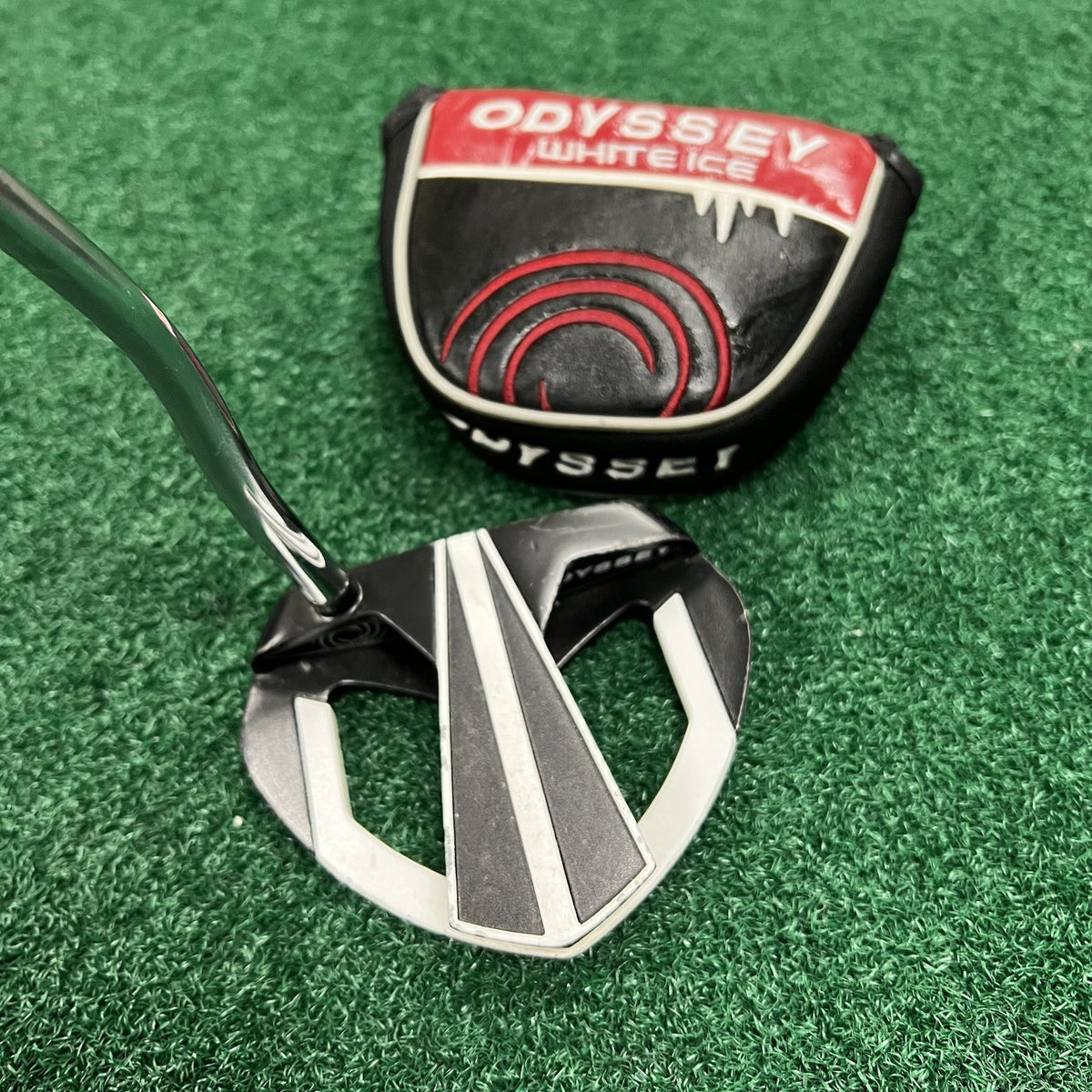 Odyssey White Ice DART Mallet Putter Right Hand 34" w/Head Cover/Weights/Wrench