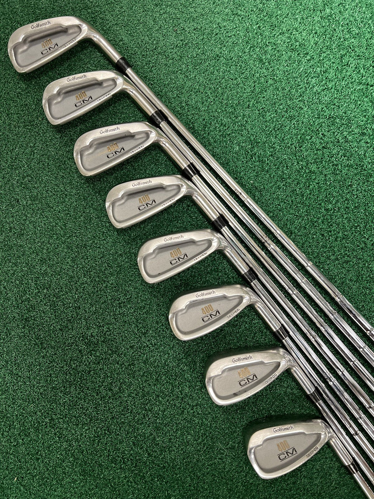 GOLFSMITH 400CM Complete Iron Set 3-PW MRH Stiff Flex S300 Steel Shafts RARE!