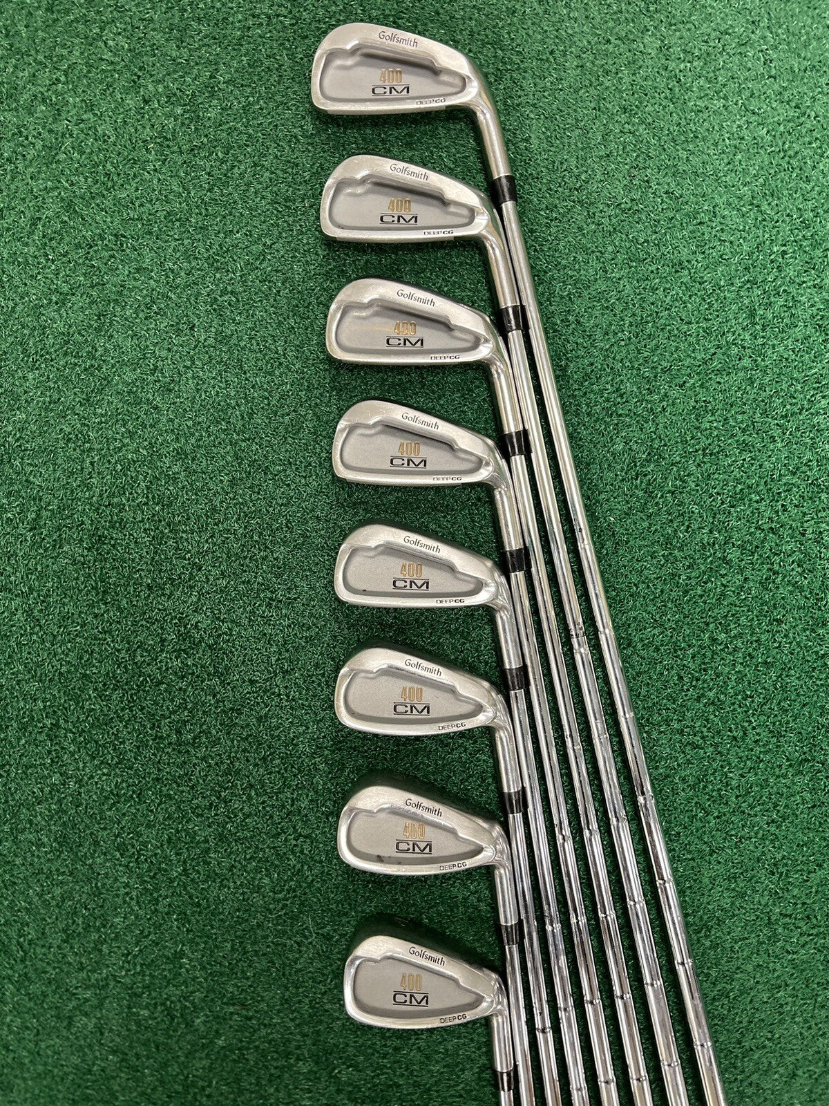 GOLFSMITH 400CM Complete Iron Set 3-PW MRH Stiff Flex S300 Steel Shafts RARE!