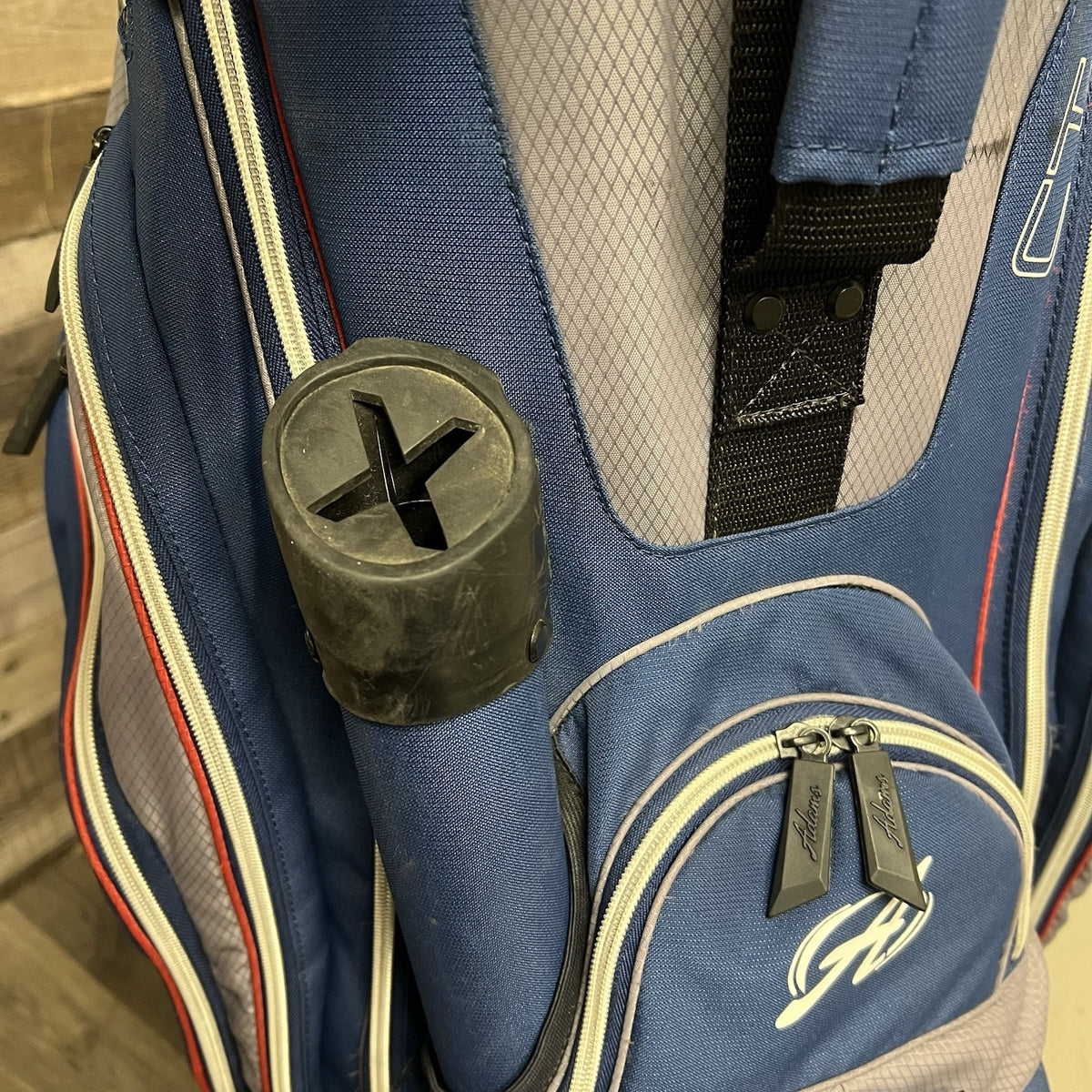 Adams CT1414 Lightweight Golf Cart Bag Blue/Grey 14-Way Top Putter Tube