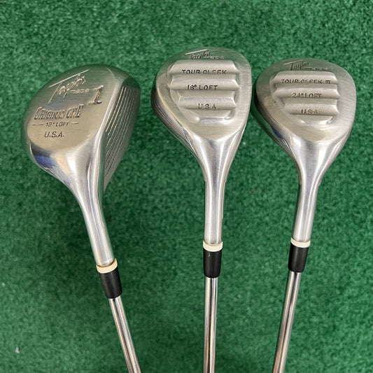 TaylorMade Tour Cleek III/Original Wood Set MRH Regular Flex Steel Shafts (3)