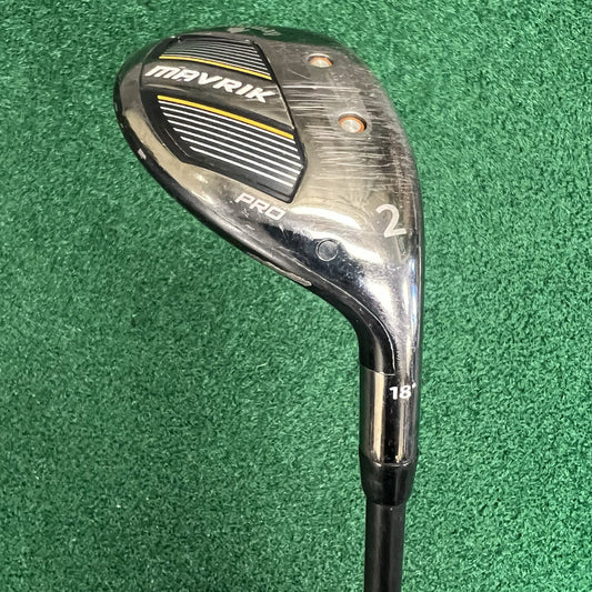 Callaway Mavrik Pro Hybrid 2 Golf Club 18 Degree KBS Stiff Flex Graphite Shaft
