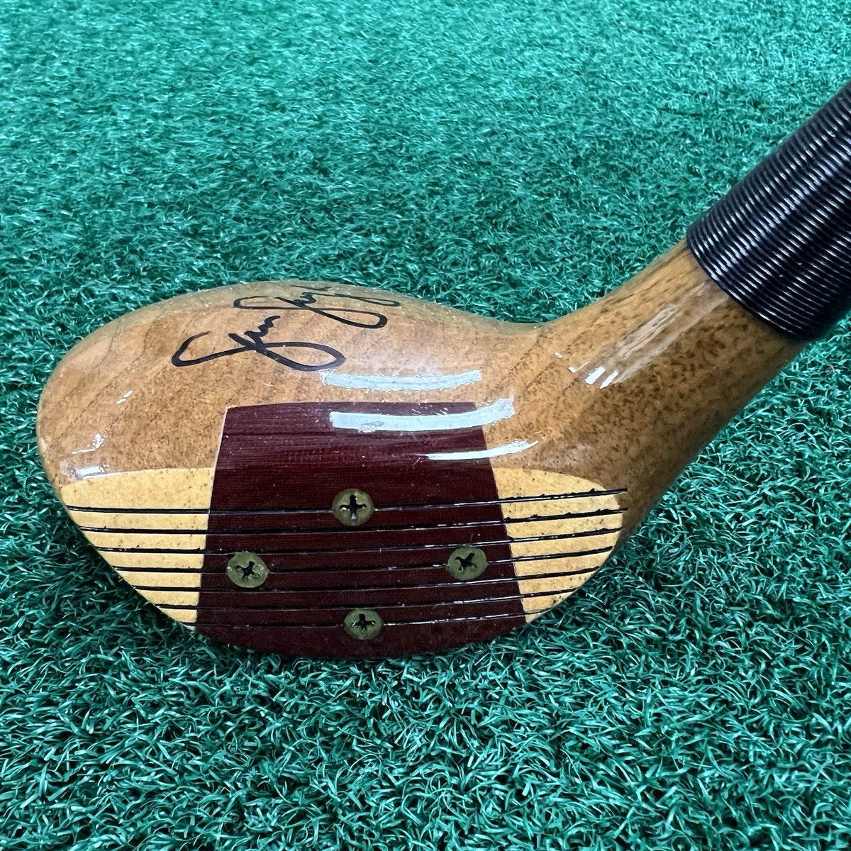 Antique Vintage Persimmon JIM FURYK AUTOGRAPH Olympia Fields US OPEN MRH Club
