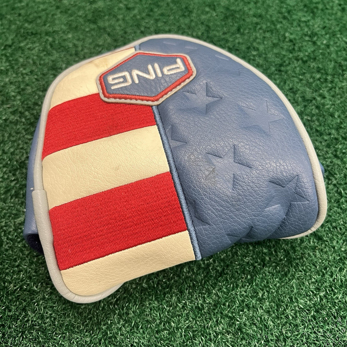 PING Ltd Edition Liberty Red White Blue Stars Stripes Mallet Putter Headcover 