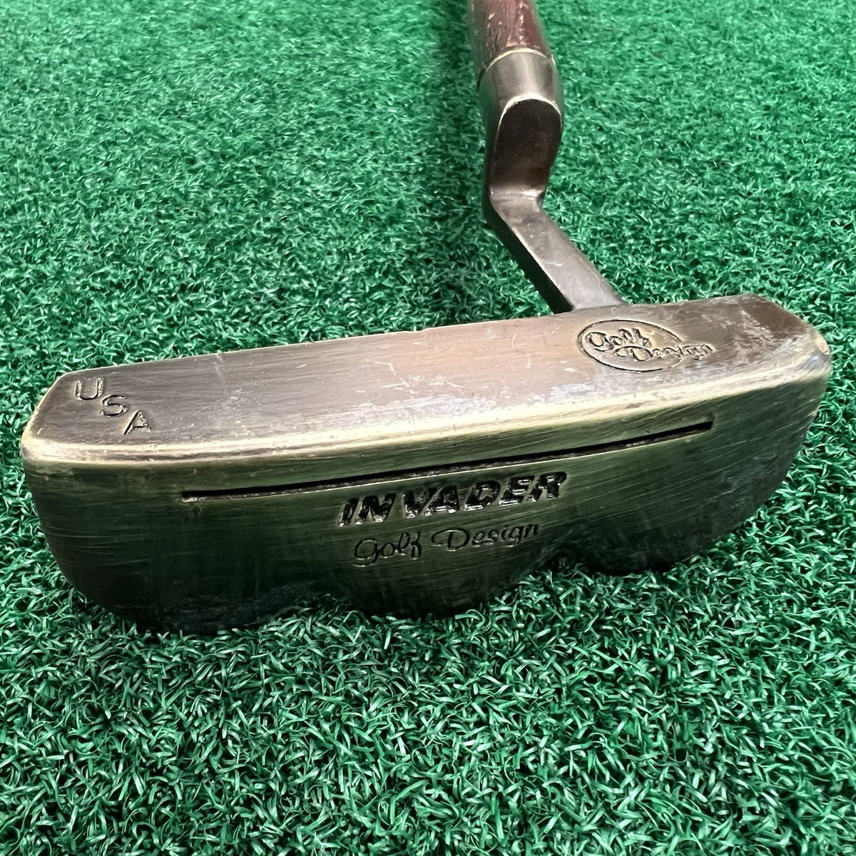 Vintage Golf Design Invader Putter Wood Shaft 1988 Senior Open MRH