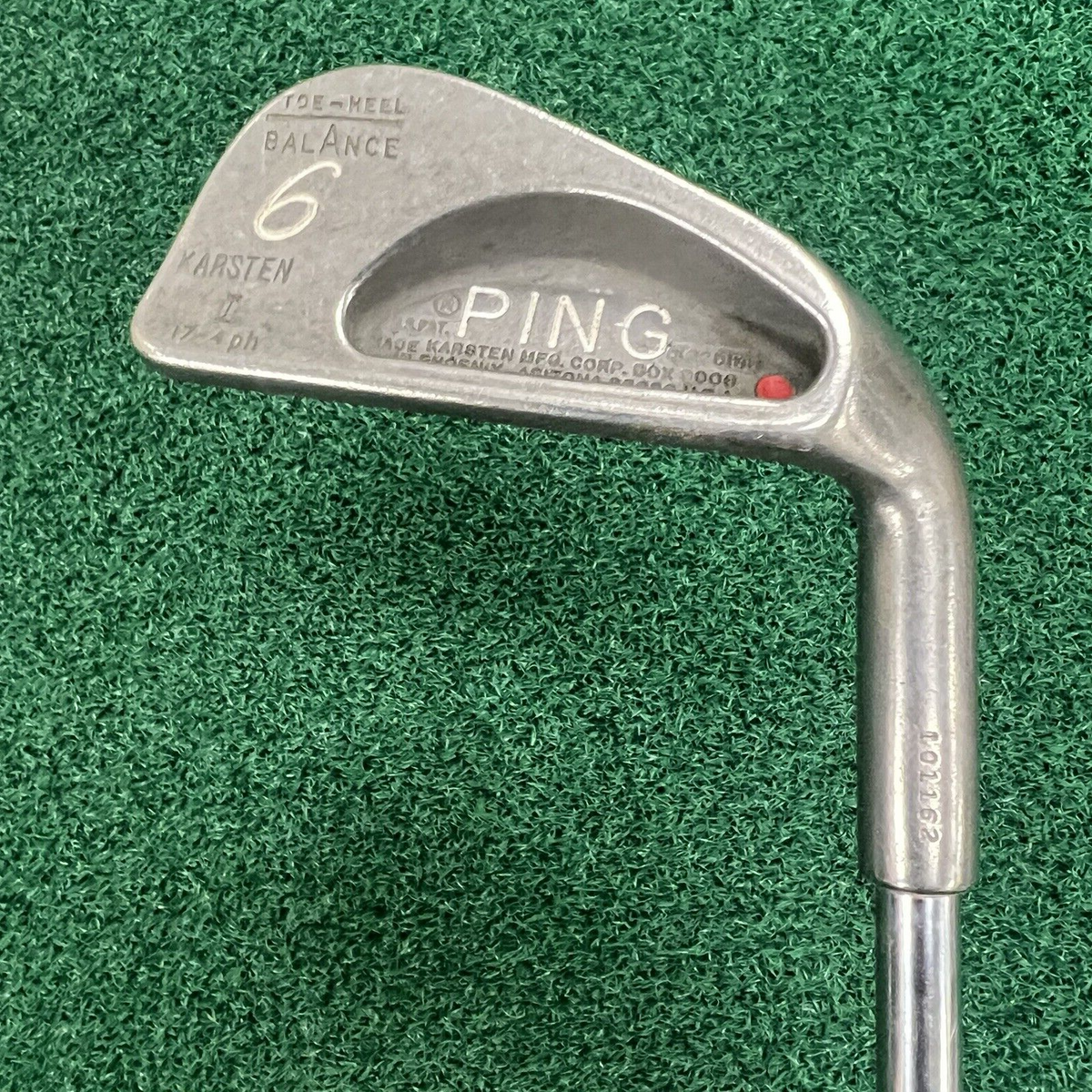 Ping Karsten I Red Dot Single 6 Iron 37" Length MRH Steel Shaft