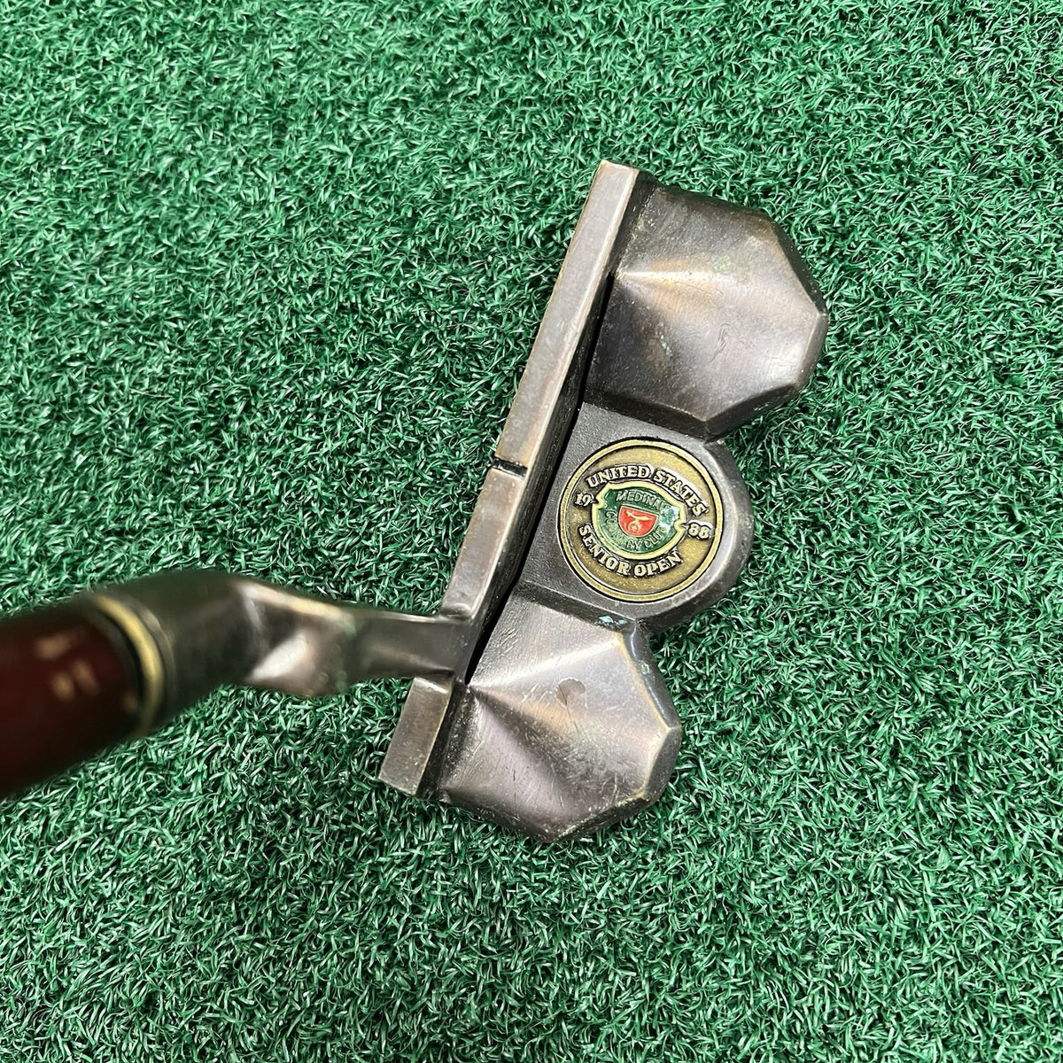 Vintage Golf Design Invader Putter Wood Shaft 1988 Senior Open MRH